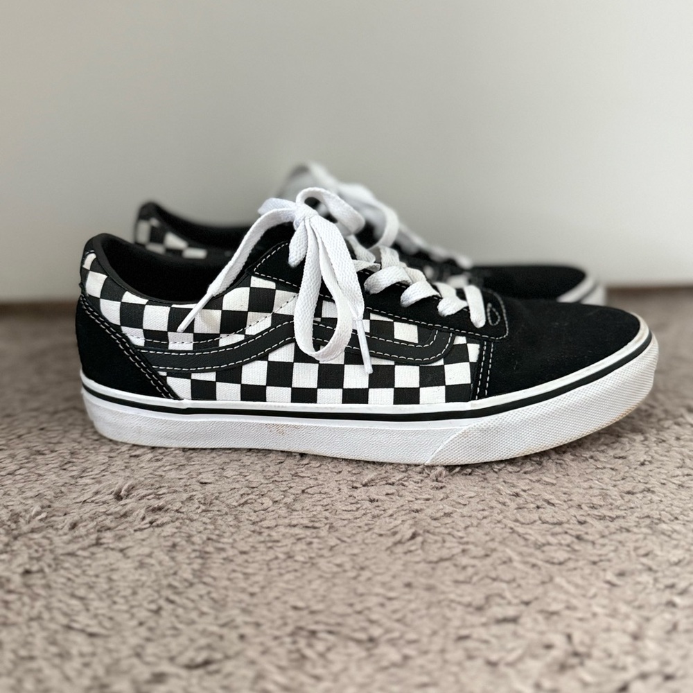 Vans Black & White Checkerboard Kids Sneakers